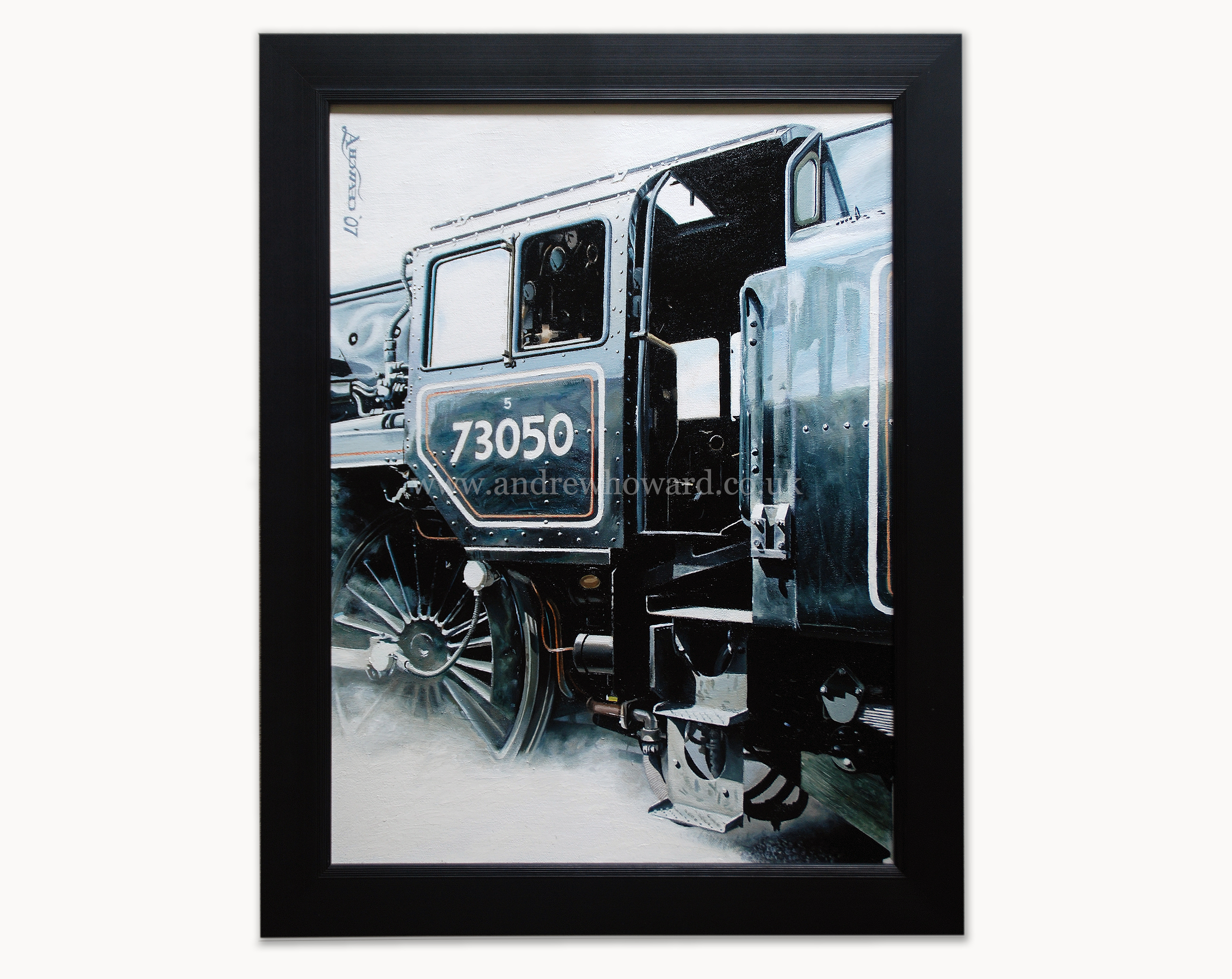 Andrew Howard Art - Cit of Peterborough steam locomotive oil painting